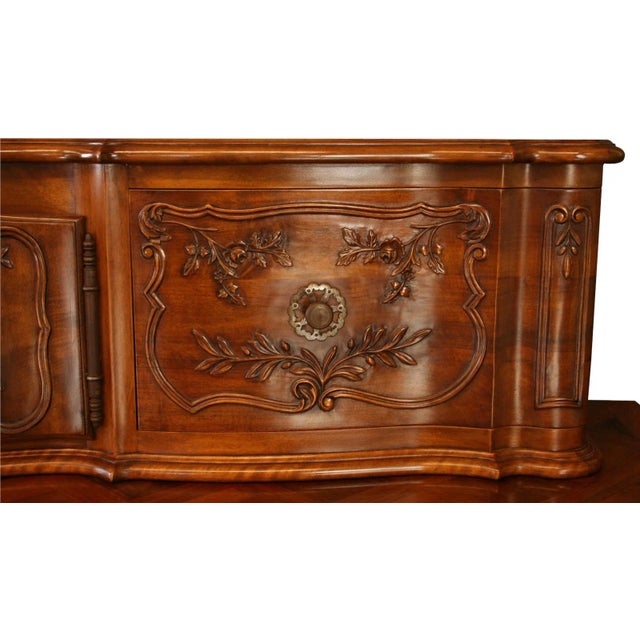 Vintage French Country Sideboard Walnut Carved For Sale In Columbia, SC - Image 6 of 10