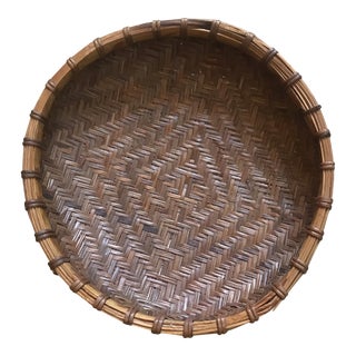 Vintage Round Flat Drying Basket For Sale