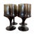 This set of four 5 3/4-inch wine goblets is a classic example of Mid-Century Italian artistry from the Empoli region....