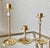 John-Richard Late 20th-Century Hollywood Regency-Style Brass & Crystal Graduated Candlestick Trio, Hong Kong For Sale - Image 4 of 16