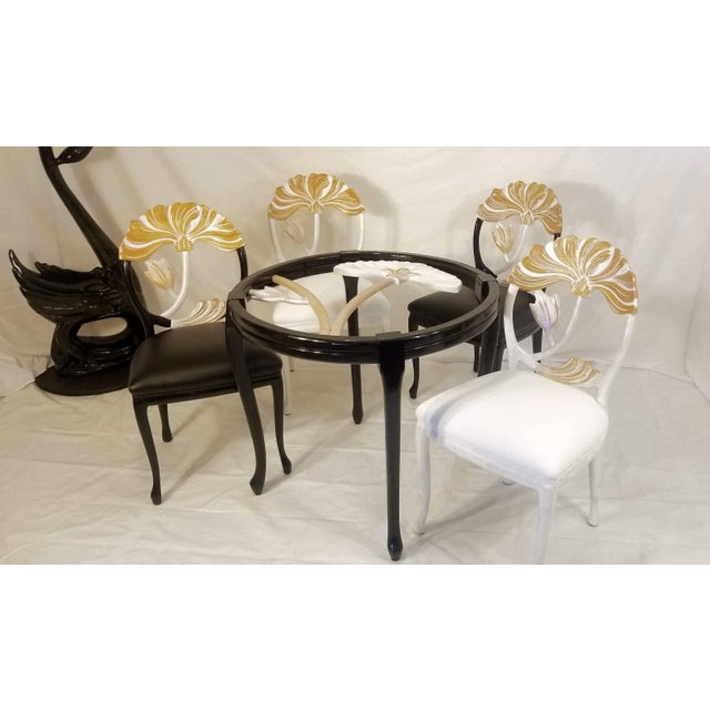 AVAILABLE HERE THRU 1/14/2026. GARDEN BOTANICAL SCULPTURE DINING SET TO SEAT FOUR Perfect size to seat four in a...