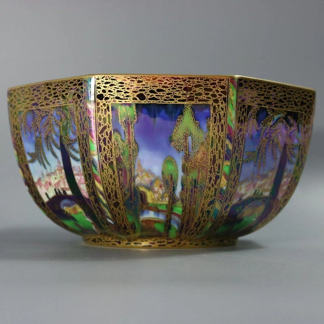 Blue Wedgwood Fairyland Lustre Octagonal Dana Bowl For Sale - Image 8 of 18