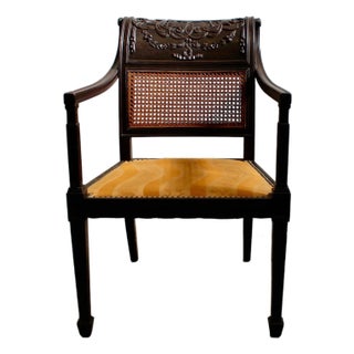 Mid 20th Century Regency Style Carved Armchair For Sale