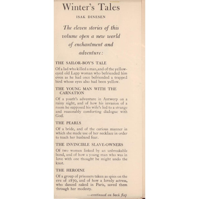 1942 Winter Tales By Isak Dinesen Collectible Book Chairish