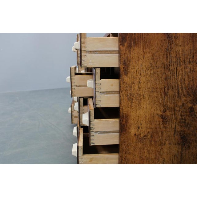 Wood Czechoslovak Industrial Bank Drawer Cabinet, 1940s For Sale - Image 7 of 18