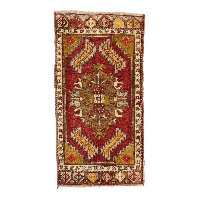 Vintage Turkish Yastik Rug - 01'05 X 02'09 For Sale
