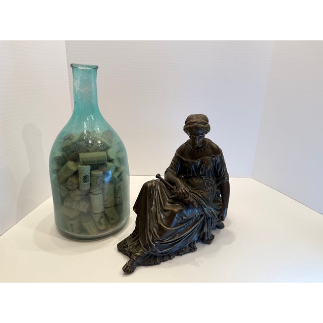 Ferdinand Barbedienne Fonduer - 19th C Solid Bronze Statue of Sleeping Penelope - Fine Art Classical Greek Figural Sculpture Foundry Serial Stamped For Sale In Houston - Image 6 of 7