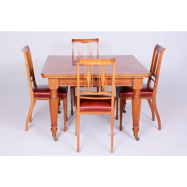 19th Century British Dining Room in Satin Wood, Set of 15 For Sale - Image 9 of 18