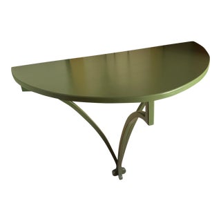 Irwin and Lane Demilune Trefoil Console Table Wall Bracket For Sale