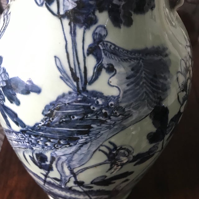 Large Chinese Blue On Celadon Floor Vase Chairish