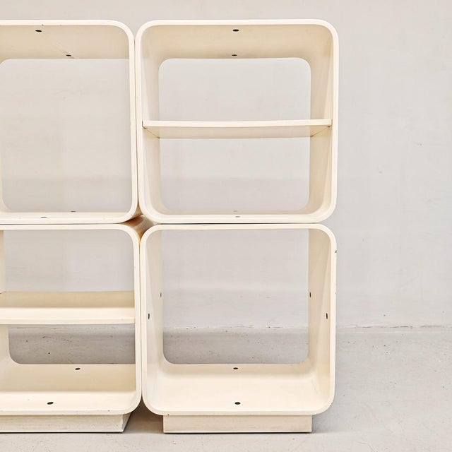 Ivory White Modular Cube Bookcase by Carlo De Carli for Fiarm, 1970s For Sale - Image 8 of 18