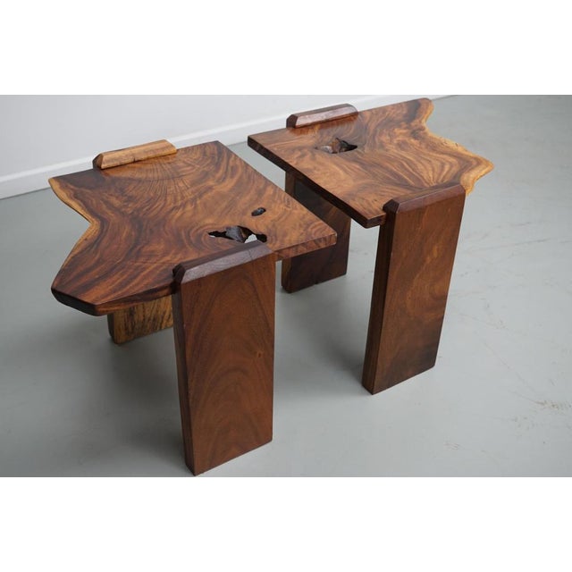 Vintage Natural Coffee Tables in Walnut, Ca 1970/1980 For Sale - Image 16 of 17