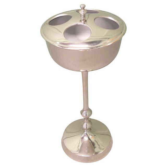 Silver Mid-Century Chrome Floor-Standing Ice Bucket, 1970 For Sale - Image 8 of 8