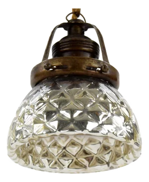 Mercury Glass Pendant Light, 1920s