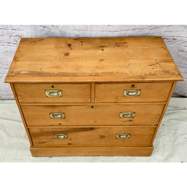 19th Century Pine Campaign Chest of Drawers For Sale - Image 5 of 10
