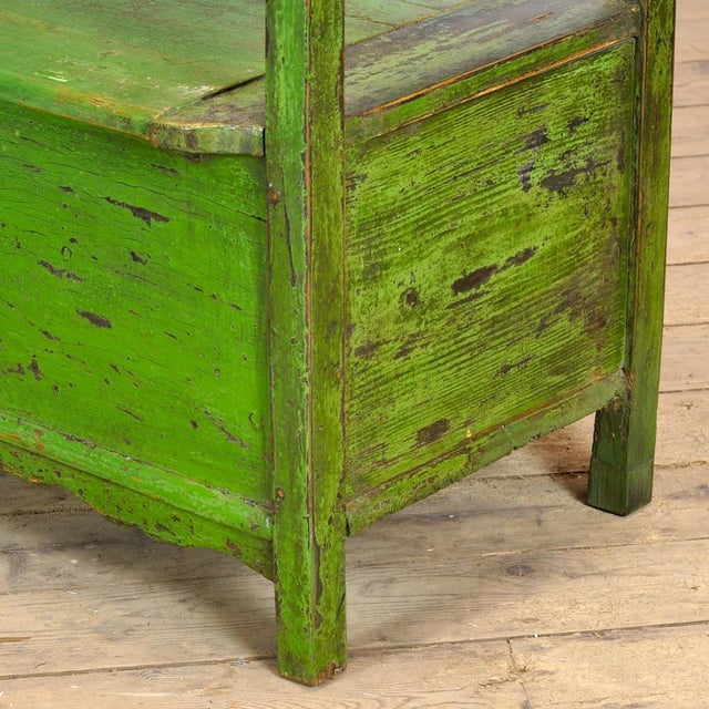 Brown Antique Pine Bench, 1920s For Sale - Image 8 of 18