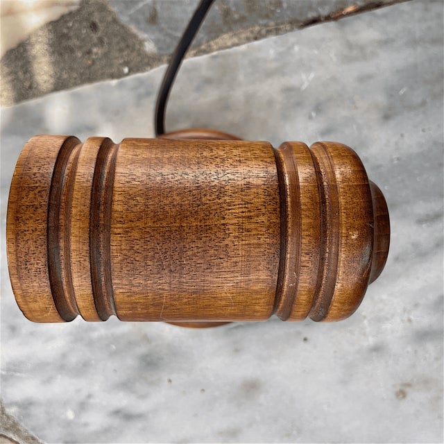 Brown Danish Architectural T45 Wall Sconce Light in Pine, 1960s For Sale - Image 8 of 11