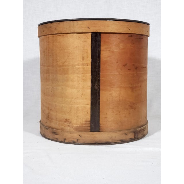 Industrial Very Large Antique Wood Shipping Boxes From "National Grinding Wheel Co" of Tonawanda N.Y. - a Pair For Sale - Image 3 of 9