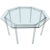 Round Octagon Glass Chrome Base Mid-Century Modern Dining Table For Sale - Image 10 of 10