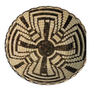 Hand Woven Geometric Basket/Bowl For Sale