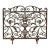 Vintage Cast Iron Decorative Fireplace Screen For Sale