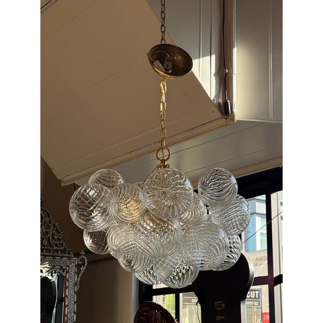 Design Plus Gallery presents a Talia Round Chandelier by Julie Neill from Restoration Hardware. Mouth-blown glass orbs...