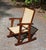 Brown Vintage Mid Century Child Size Small Cane Rocking Chair Rocker For Sale - Image 8 of 14