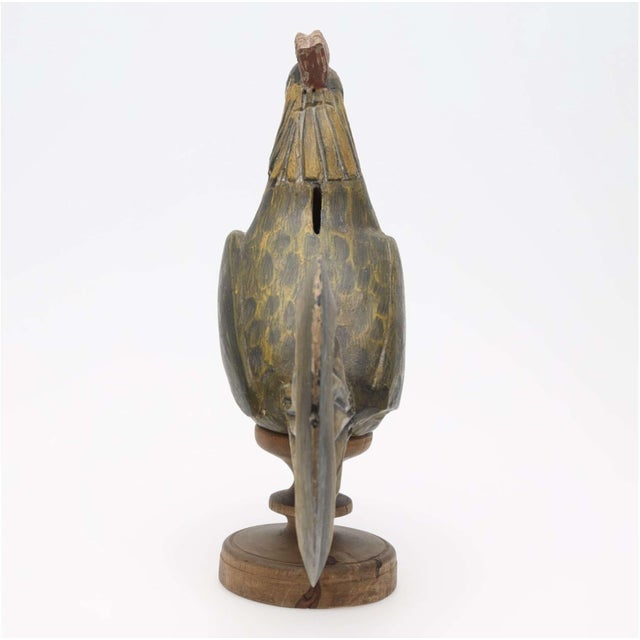 Wood Swedish Folk Wooden Chicken Money Box & Egg Layer, 1920s, Set of 2 For Sale - Image 7 of 18