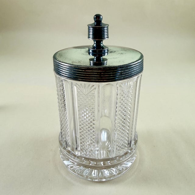 Victorian Era Meriden Silver Plate & Pressed Glass Pickle Castor & Tongs For Sale - Image 9 of 18