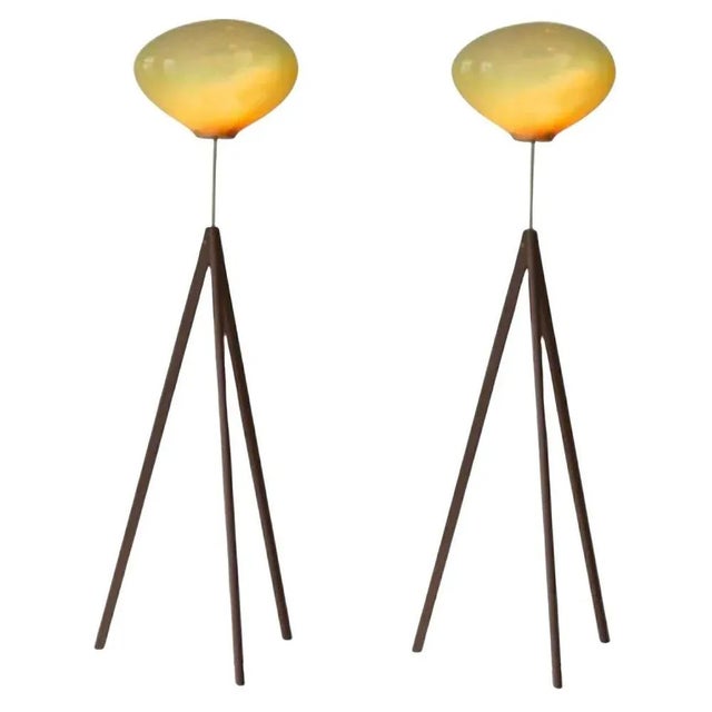 Stati X Amber Iridescent Floor Lamps by Eloa, Set of 2 For Sale - Image 9 of 9