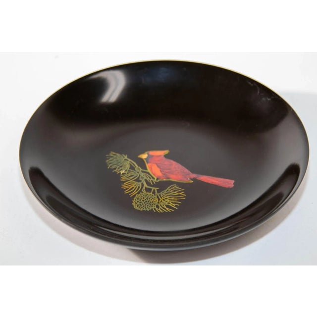 Black Circular Black Tray Platter Couroc of Monterey California 1960's For Sale - Image 8 of 9