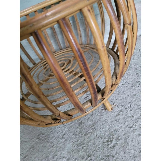 Vintage Wicker Magazine Rack For Sale - Image 9 of 11