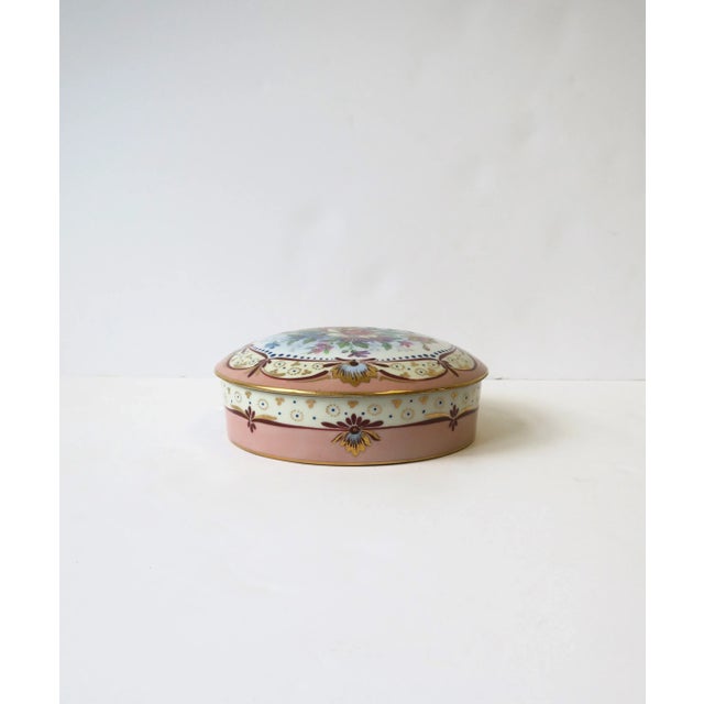 French Porcelain Jewelry Box For Sale - Image 10 of 13