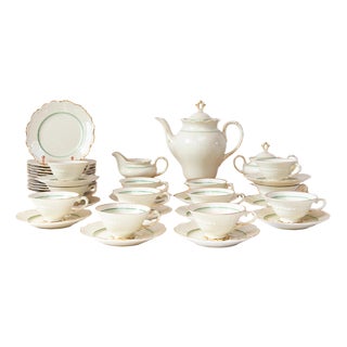 Swedish Karlskrona Porcelain Tea Service from Hackefors, 1960s, Set of 38 For Sale