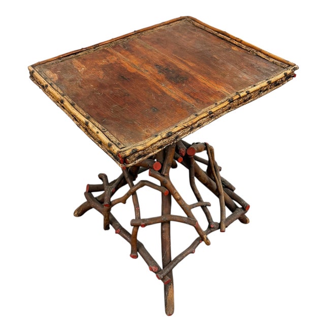 Cabin 19th Century Adirondack Twig Table For Sale - Image 3 of 14