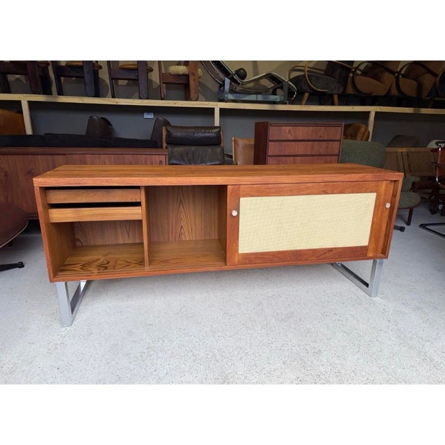 Mid-Century Danish Teak Tambour Sideboard For Sale - Image 12 of 18