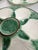 White and Green Oyster Plates, France, 1920s, Set of 4 For Sale - Image 10 of 13