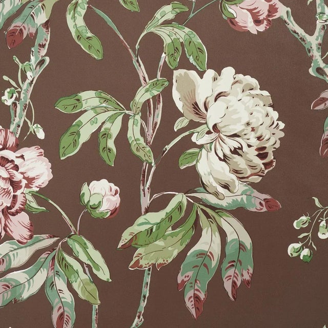 Schumacher Schumacher Daydream Wallpaper In Chocolate For Sale - Image 4 of 5