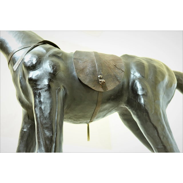 Vintage Leather Horse Equestrian Statue For Sale - Image 11 of 13