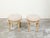 Early 20th Century Pair of French Neoclassical Style Bleached Wood Stools with New Upholstery For Sale - Image 5 of 10