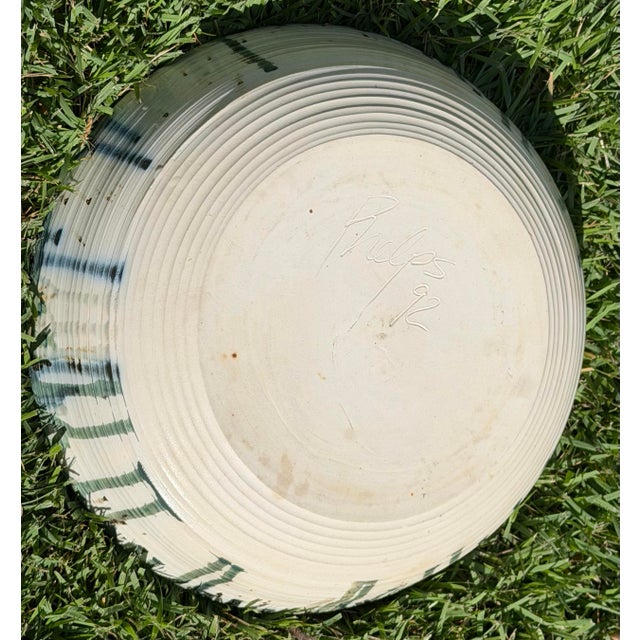 Cream 1992 Phelps Studio Pottery Bowl, 11.25” For Sale - Image 8 of 10