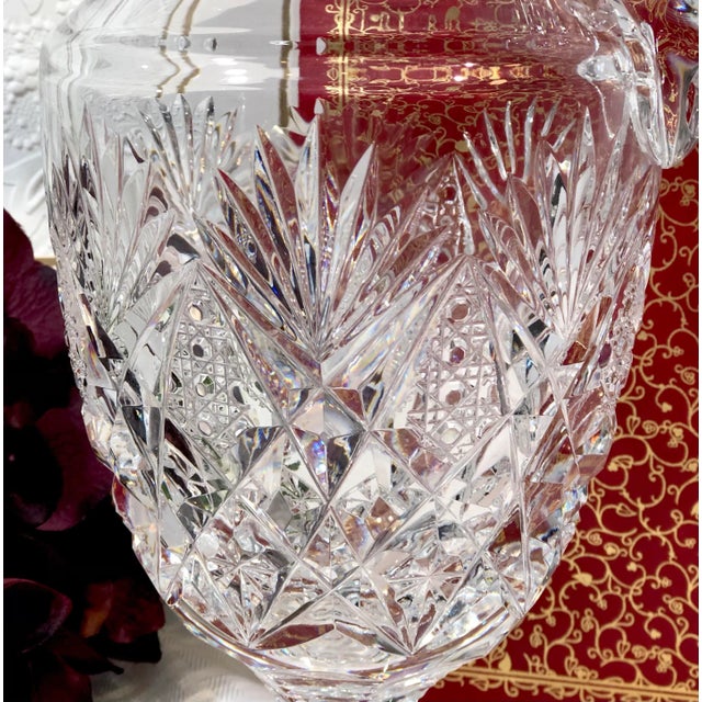 Transparent Antique St Louis Florence Cut Crystal Tall Water Pitcher For Sale - Image 8 of 10