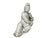 Chinese Vintage Finish Off White Porcelain Reclining Kwan Yin , Bodhisattva Statue For Sale - Image 11 of 13