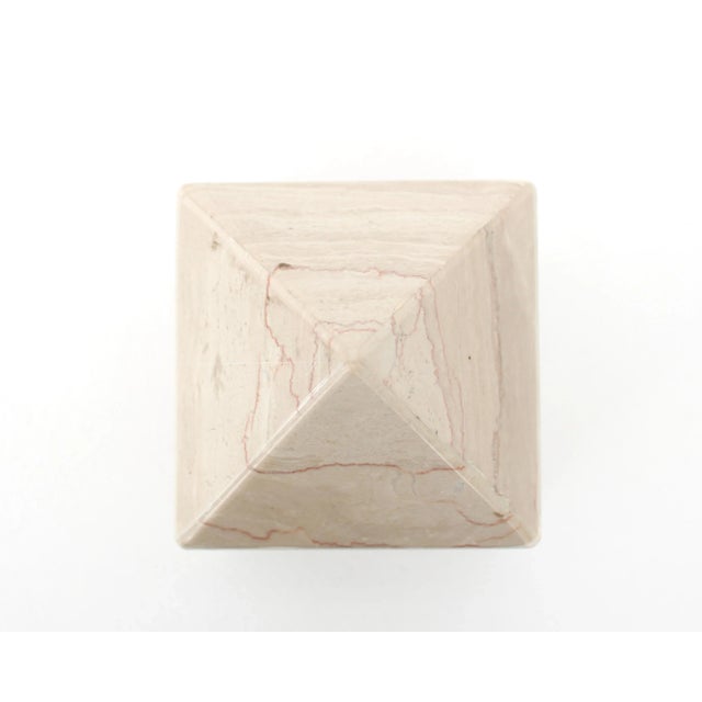 Cream Vintage Italian Cream Architectural Marble Obelisk For Sale - Image 8 of 11