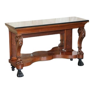 1980s Ralph Lauren Home Bedford Sofa Table by Henredon For Sale