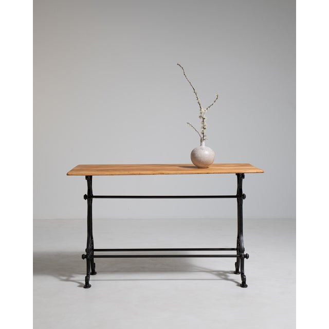 Cast Iron Bistro Table, Antique, France, Early 20th Century For Sale - Image 12 of 13