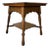 Antique French Farmhouse Turned Oak Wood Accent Table With Lower Shelf For Sale