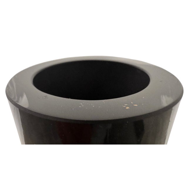 1970s Polish Art Glass: Monochrome Ribbon Vase For Sale - Image 10 of 10