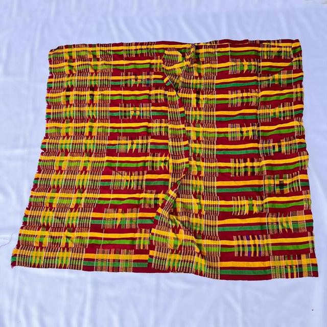 Early 20th Century Kente Cloth Women's Ghana 77x43 Inch For Sale In Denver - Image 6 of 6
