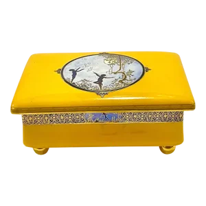 Early 20th Century Art Deco Carltonware Luster Moonlight Frolicking Pixie Table Box, for Dunhill